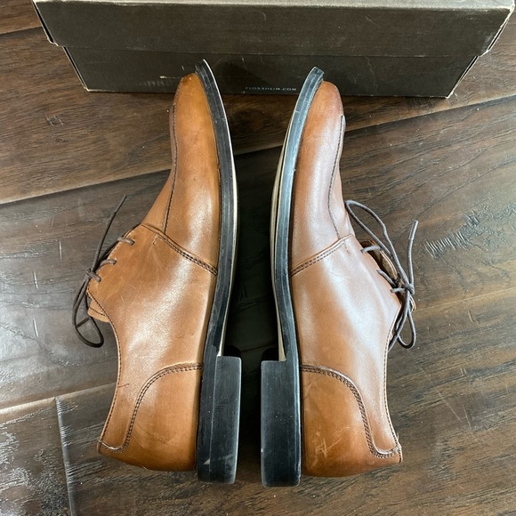Florsheim men’s leather brown derby shoes size 8.5 - Picture 4 of 6